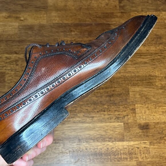 Vintage G.H. Bass & Co. Monograms Brown Leather Wingtip Lace Up Shoes Size 8M main image 16